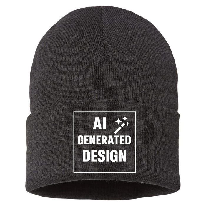 Create Your Own Custom AI Generated Personalized Design Sustainable Knit Beanie