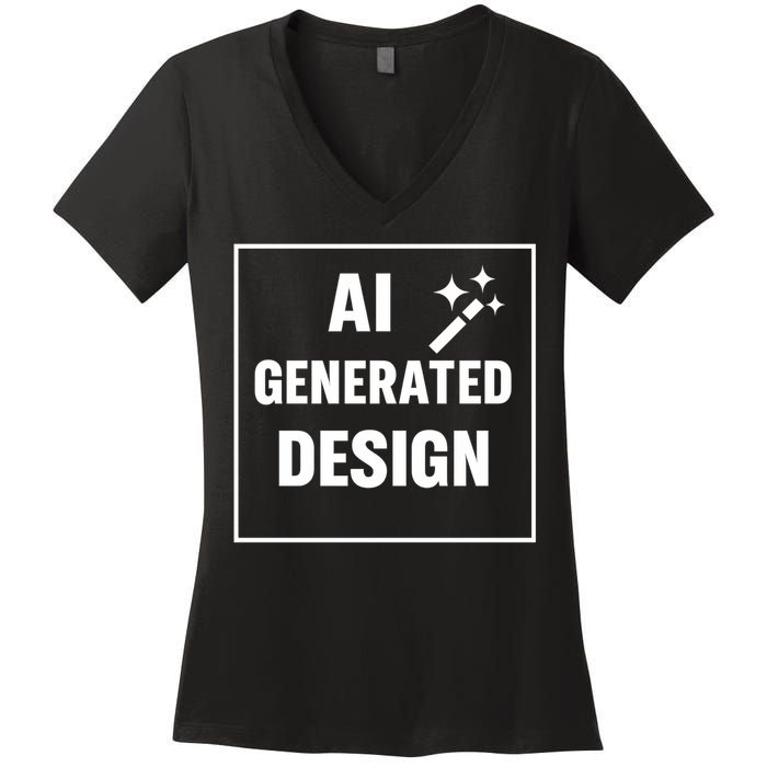 Create Your Own Custom AI Generated Women's V-Neck T-Shirt