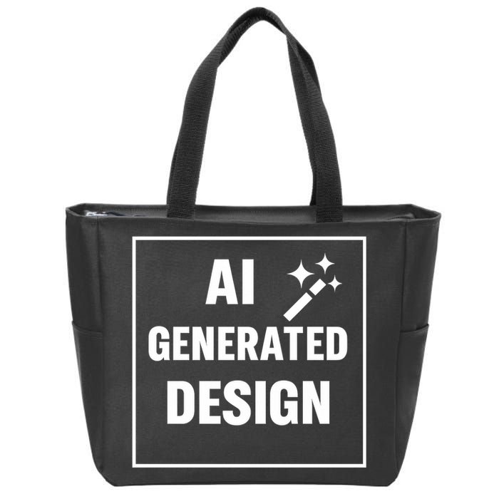 Create Your Own Custom AI Generated Personalized Design Zip Tote Bag