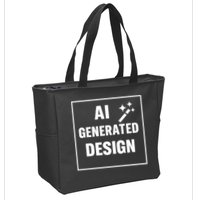 Create Your Own Custom AI Generated Personalized Design Zip Tote Bag