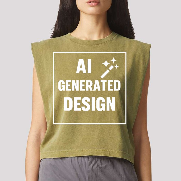 Create Your Own Custom AI Generated Personalized Design Garment-Dyed Women's Muscle Tee