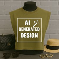 Create Your Own Custom AI Generated Personalized Design Garment-Dyed Women's Muscle Tee