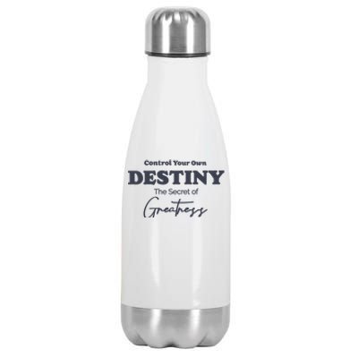 Control Your Own Destiny The Secret Of Greatness Stainless Steel Insulated Water Bottle