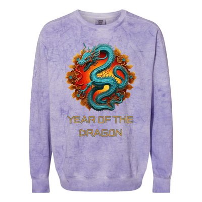 Chinese Year Of The Dragon 2024 Lunar New Year Colorblast Crewneck Sweatshirt