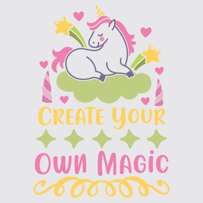 CREATE YOUR OWN MAGIC Womens Funnel Neck Pullover Hood
