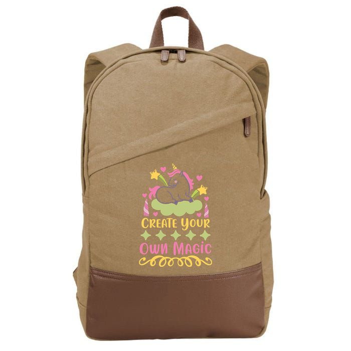 CREATE YOUR OWN MAGIC Cotton Canvas Backpack
