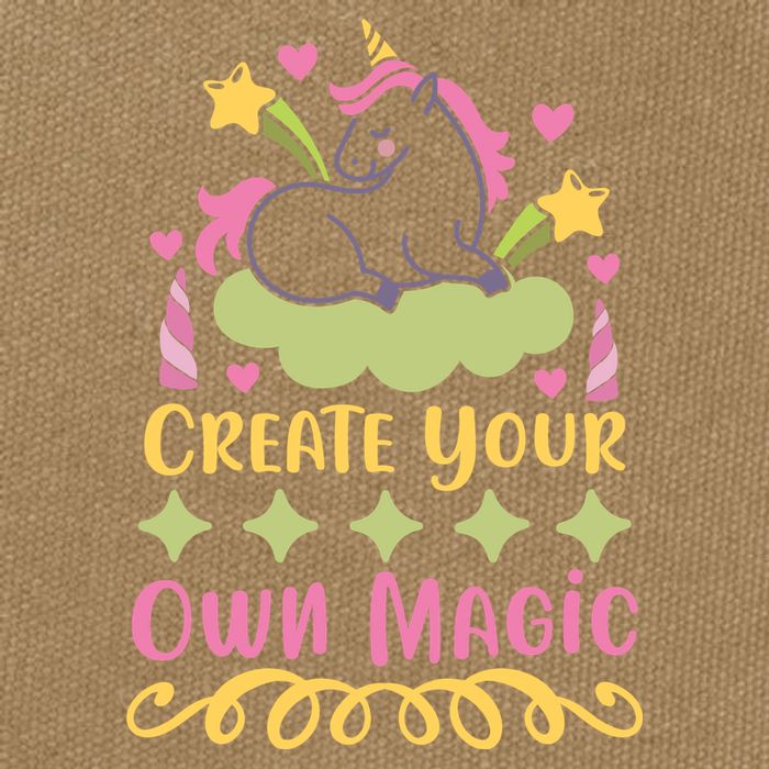 CREATE YOUR OWN MAGIC Cotton Canvas Backpack