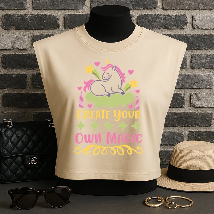 CREATE YOUR OWN MAGIC Garment-Dyed Women's Muscle Tee