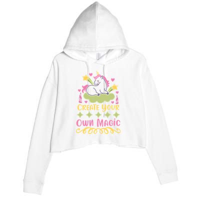 CREATE YOUR OWN MAGIC Crop Fleece Hoodie