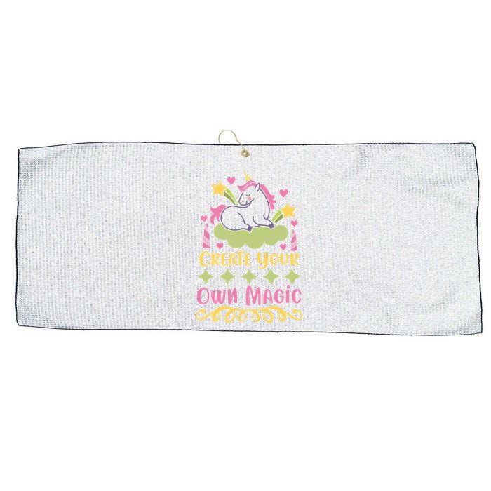 CREATE YOUR OWN MAGIC Large Microfiber Waffle Golf Towel