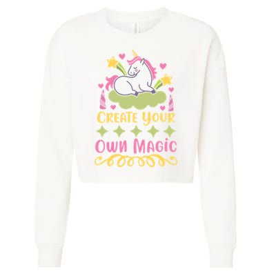 CREATE YOUR OWN MAGIC Cropped Pullover Crew