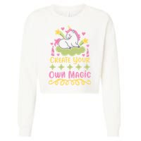 CREATE YOUR OWN MAGIC Cropped Pullover Crew