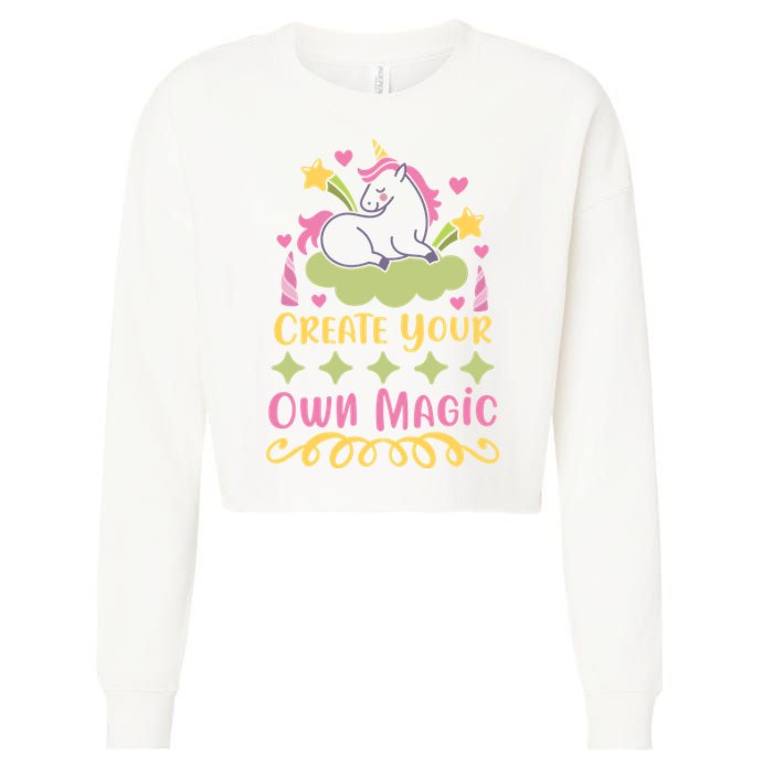 CREATE YOUR OWN MAGIC Cropped Pullover Crew