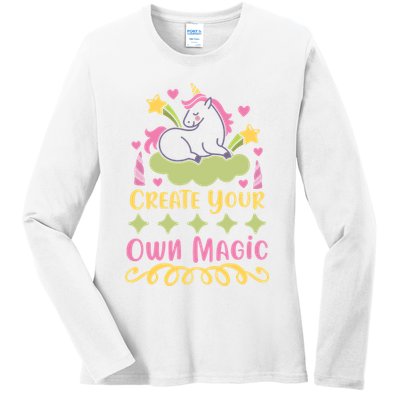 CREATE YOUR OWN MAGIC Ladies Long Sleeve Shirt