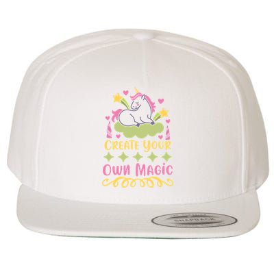 CREATE YOUR OWN MAGIC Wool Snapback Cap