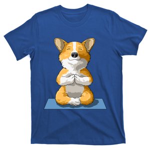 Corgi Yoga Pose Dog Pembroke Welsh Corgi Lovers Owners Gift Funny Gift T-Shirt