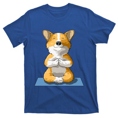 Corgi Yoga Pose Dog Pembroke Welsh Corgi Lovers Owners Gift Funny Gift T-Shirt