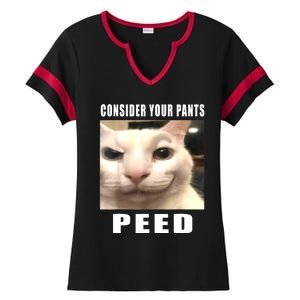 Consider Your Pants Peed Silly Cat Meme Ladies Halftime Notch Neck Tee