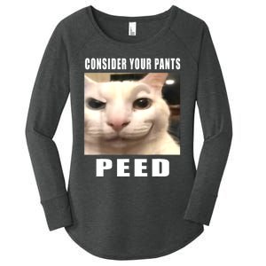 Consider Your Pants Peed Silly Cat Meme Women's Perfect Tri Tunic Long Sleeve Shirt