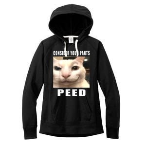 Consider Your Pants Peed Silly Cat Meme Women's Fleece Hoodie