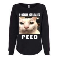 Consider Your Pants Peed Silly Cat Meme Womens California Wash Sweatshirt