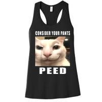 Consider Your Pants Peed Silly Cat Meme Women's Racerback Tank