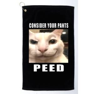 Consider Your Pants Peed Silly Cat Meme Platinum Collection Golf Towel