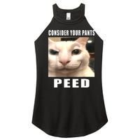 Consider Your Pants Peed Silly Cat Meme Women's Perfect Tri Rocker Tank