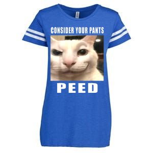 Consider Your Pants Peed Silly Cat Meme Enza Ladies Jersey Football T-Shirt