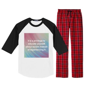 Check Your Privilege Raglan Sleeve Pajama Set