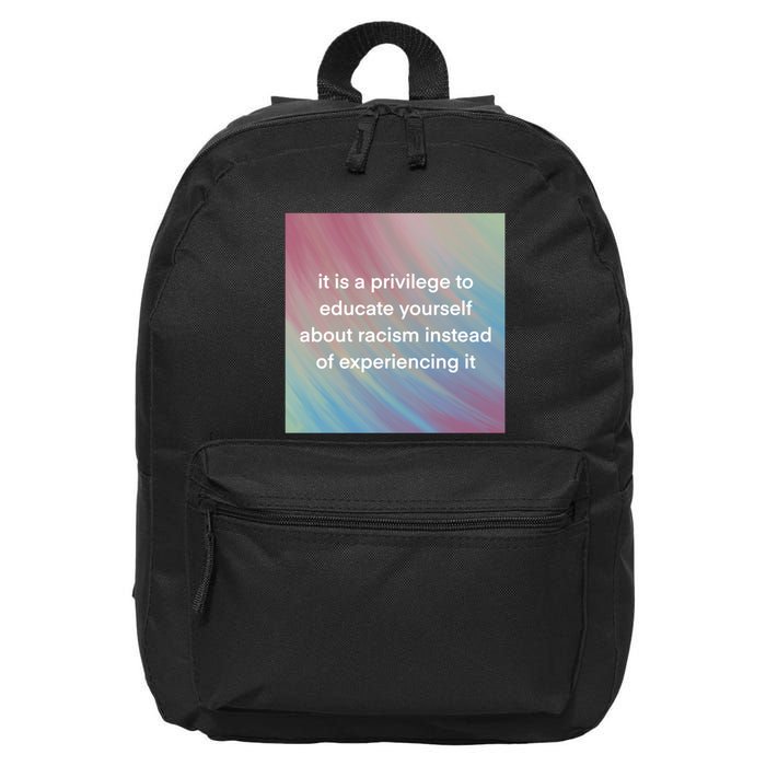 Check Your Privilege 16 in Basic Backpack