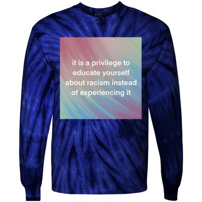 Check Your Privilege Tie-Dye Long Sleeve Shirt