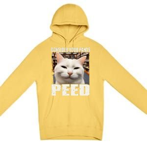 Consider Your Pants Peed Silly Cats Meme Humorous Saying Premium Pullover Hoodie