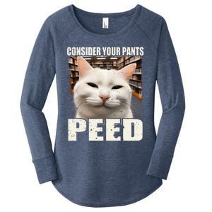 Consider Your Pants Peed Silly Cats Meme Humorous Saying Women's Perfect Tri Tunic Long Sleeve Shirt