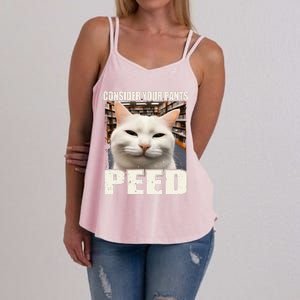 Consider Your Pants Peed Silly Cats Meme Humorous Saying Women's Strappy Tank