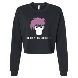 Check Your Pockets Gambit Cropped Pullover Crew