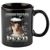 Consider Your Pants Peed Funny Freak Cat Meme Humor Saying 11oz C Handle Ceramic Mug