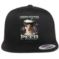 Consider Your Pants Peed Funny Freak Cat Meme Humor Saying Flat Bill Trucker Hat