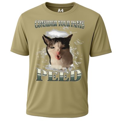 Consider Your Pants Peed Funny Freak Cat Meme Humor Saying Performance Shirt