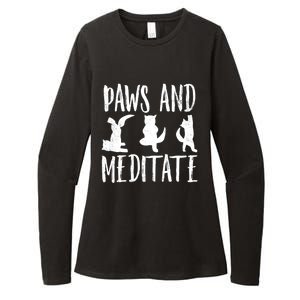 Cat Yoga Proud Paws And Meditate Cute Kitten Lover Gift Womens CVC Long Sleeve Shirt