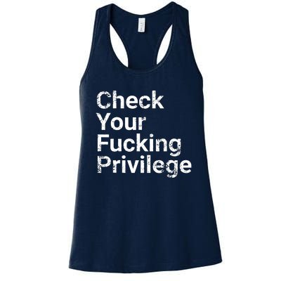 Check Your Privilege And Civil Rights Social Justice Women's Racerback Tank