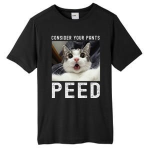 Consider Your Pants Peed Silly Cat Meme Tall Fusion ChromaSoft Performance T-Shirt