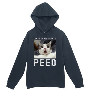 Consider Your Pants Peed Silly Cat Meme Urban Pullover Hoodie