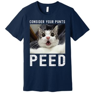 Consider Your Pants Peed Silly Cat Meme Premium T-Shirt