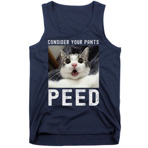 Consider Your Pants Peed Silly Cat Meme Tank Top