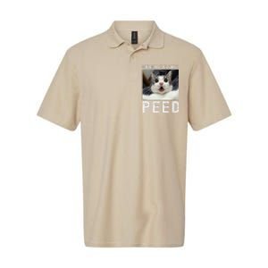 Consider Your Pants Peed Silly Cat Meme Softstyle Adult Sport Polo