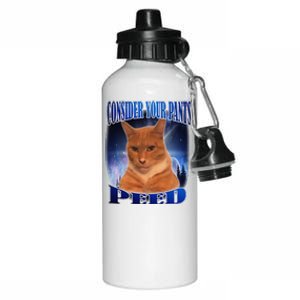 Consider Your Pants Peed Silly Cat Meme Aluminum Water Bottle