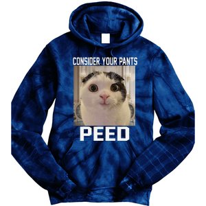 Consider Your Pants Peed Silly Cat Meme Tie Dye Hoodie