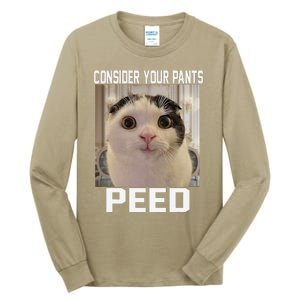 Consider Your Pants Peed Silly Cat Meme Tall Long Sleeve T-Shirt