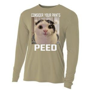 Consider Your Pants Peed Silly Cat Meme Cooling Performance Long Sleeve Crew